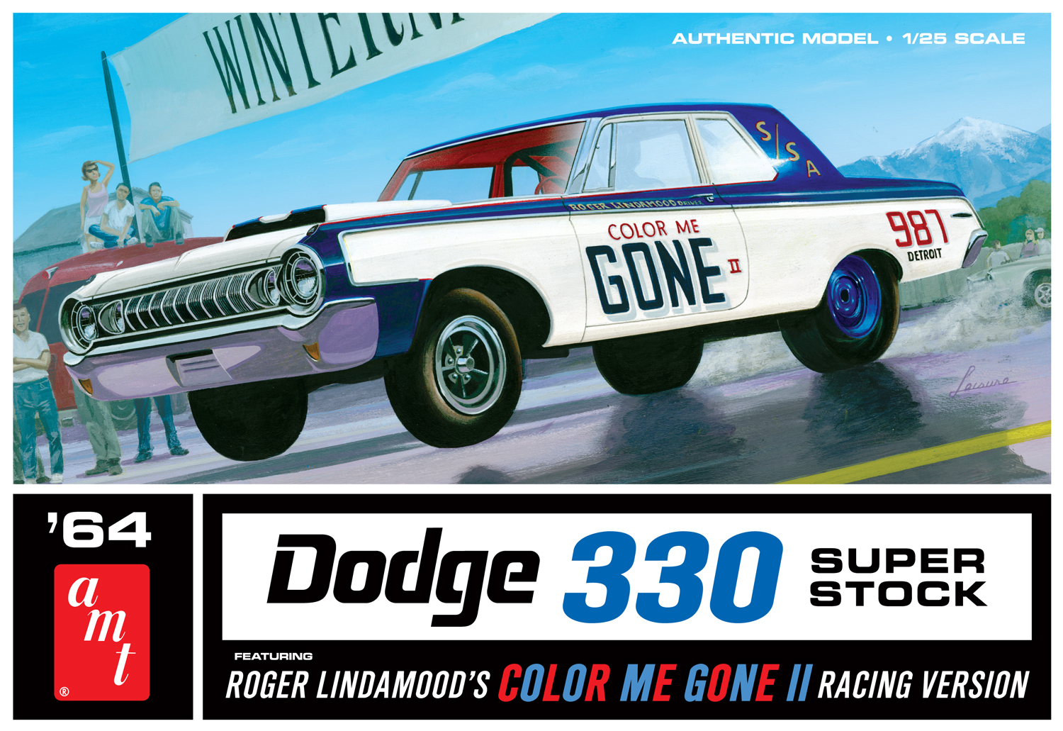 Lindberg 1964 Dodge 330 Super Stock "color Me Gone" 1 25th Plastic Model Kit for sale online 