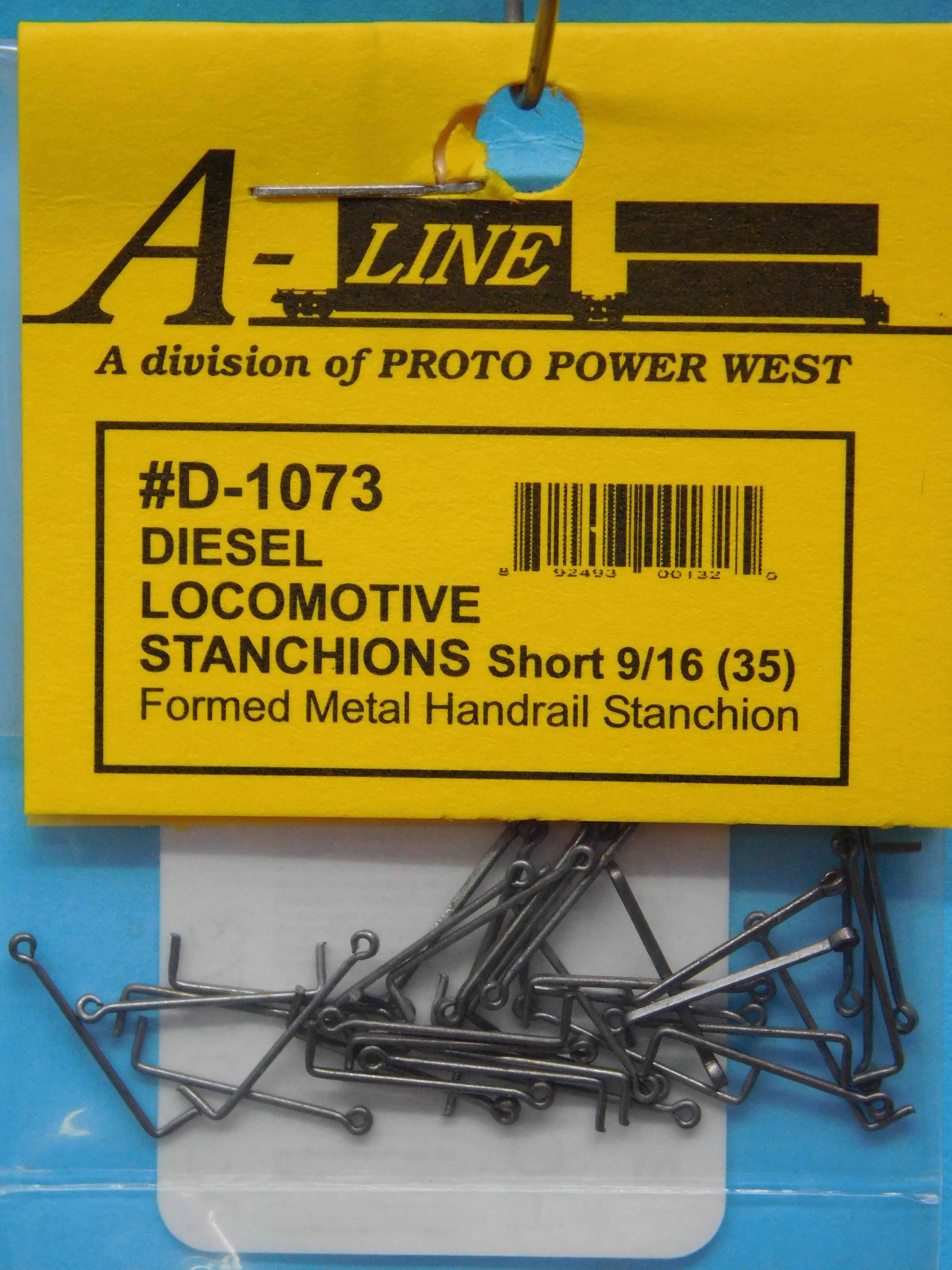 A-Line # D-1070 Diesel Locomotive Stanchions Extra Long 1" Pack 35 HO Scale 