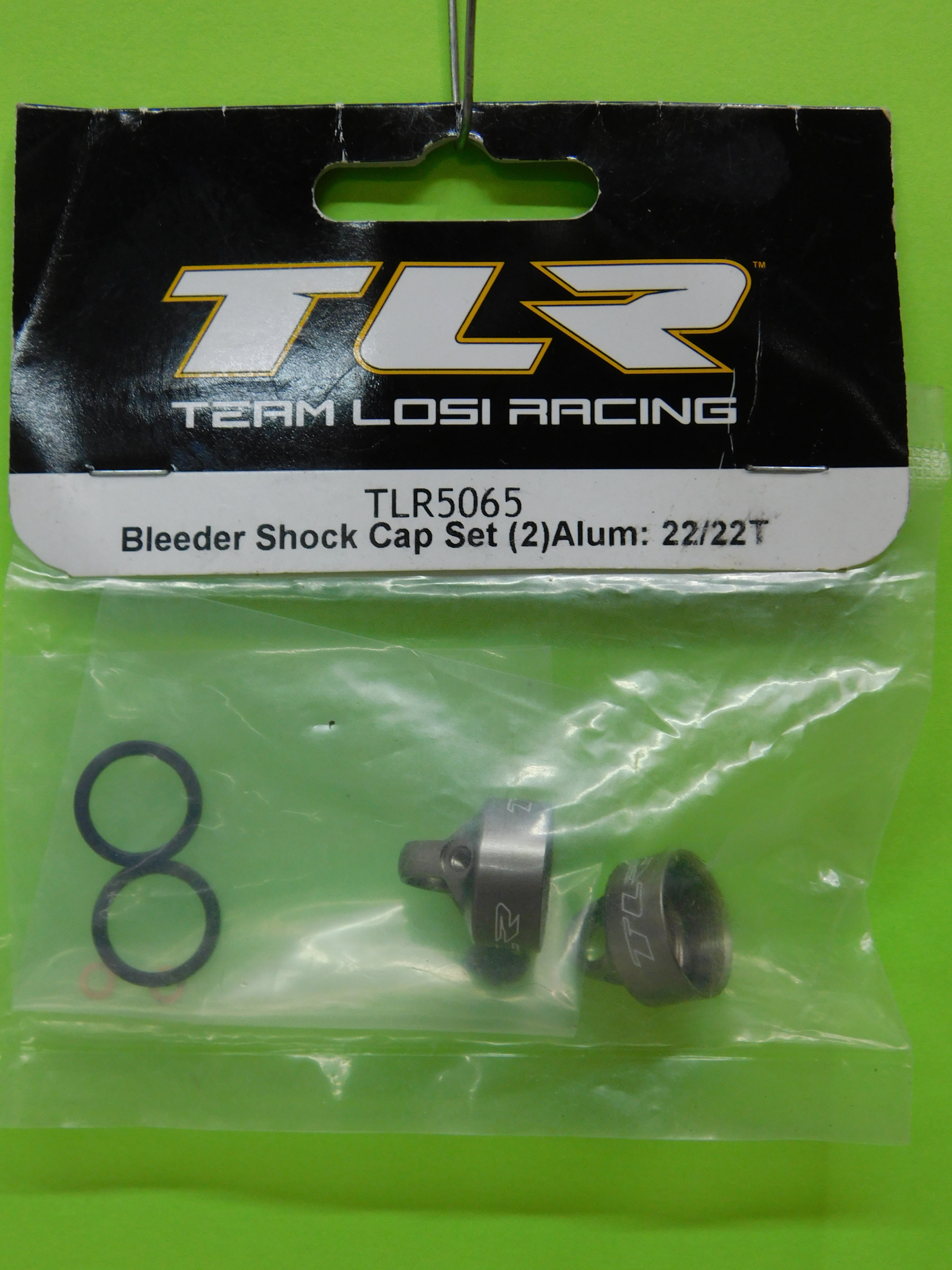 2 Losi Bleeder Shock Caps Aluminum 22/22T  TLR5065 
