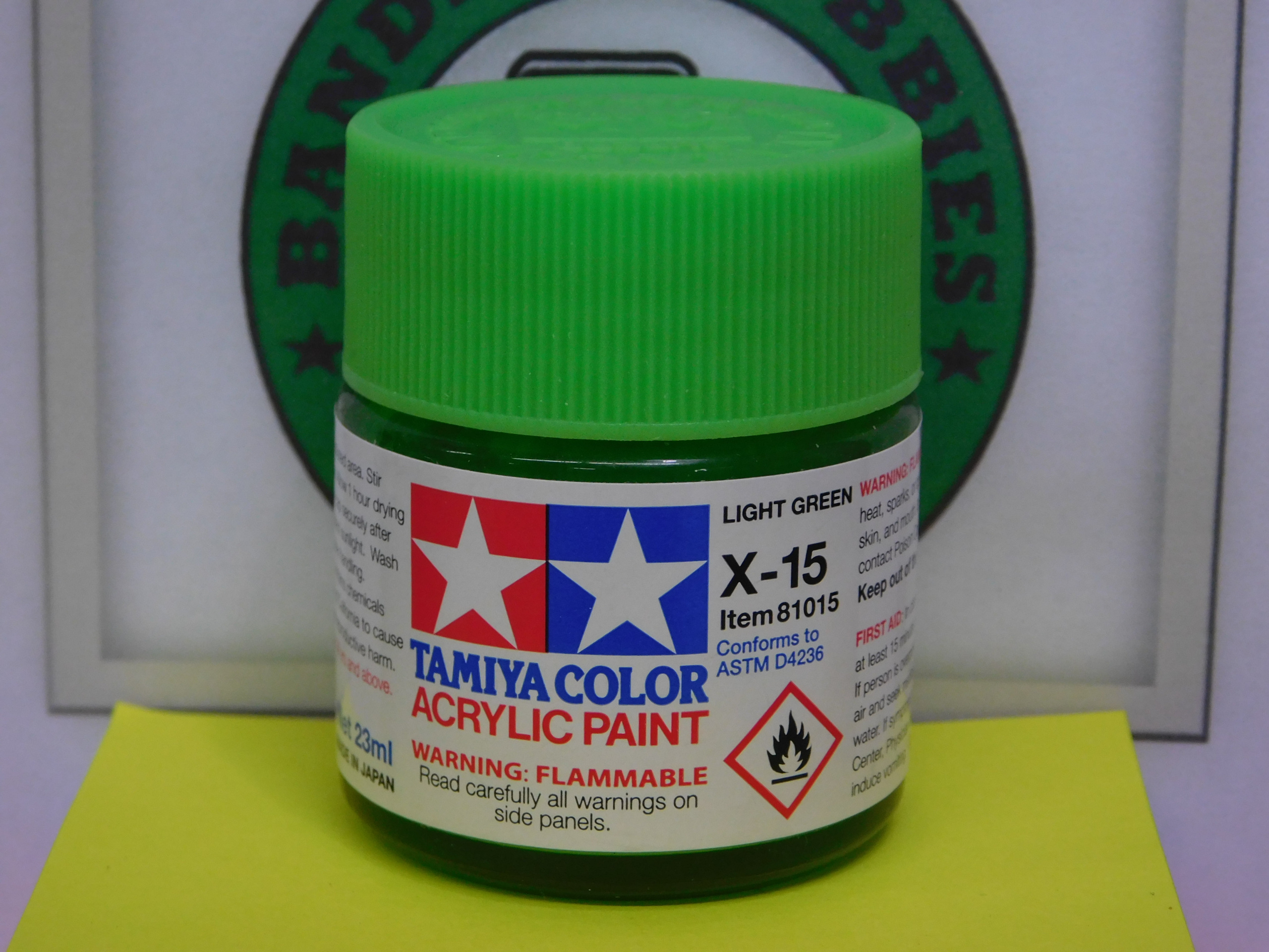 Tamiya X-15 Gloss LIGHT GREEN Acrylic Model Paint (TAM81015)