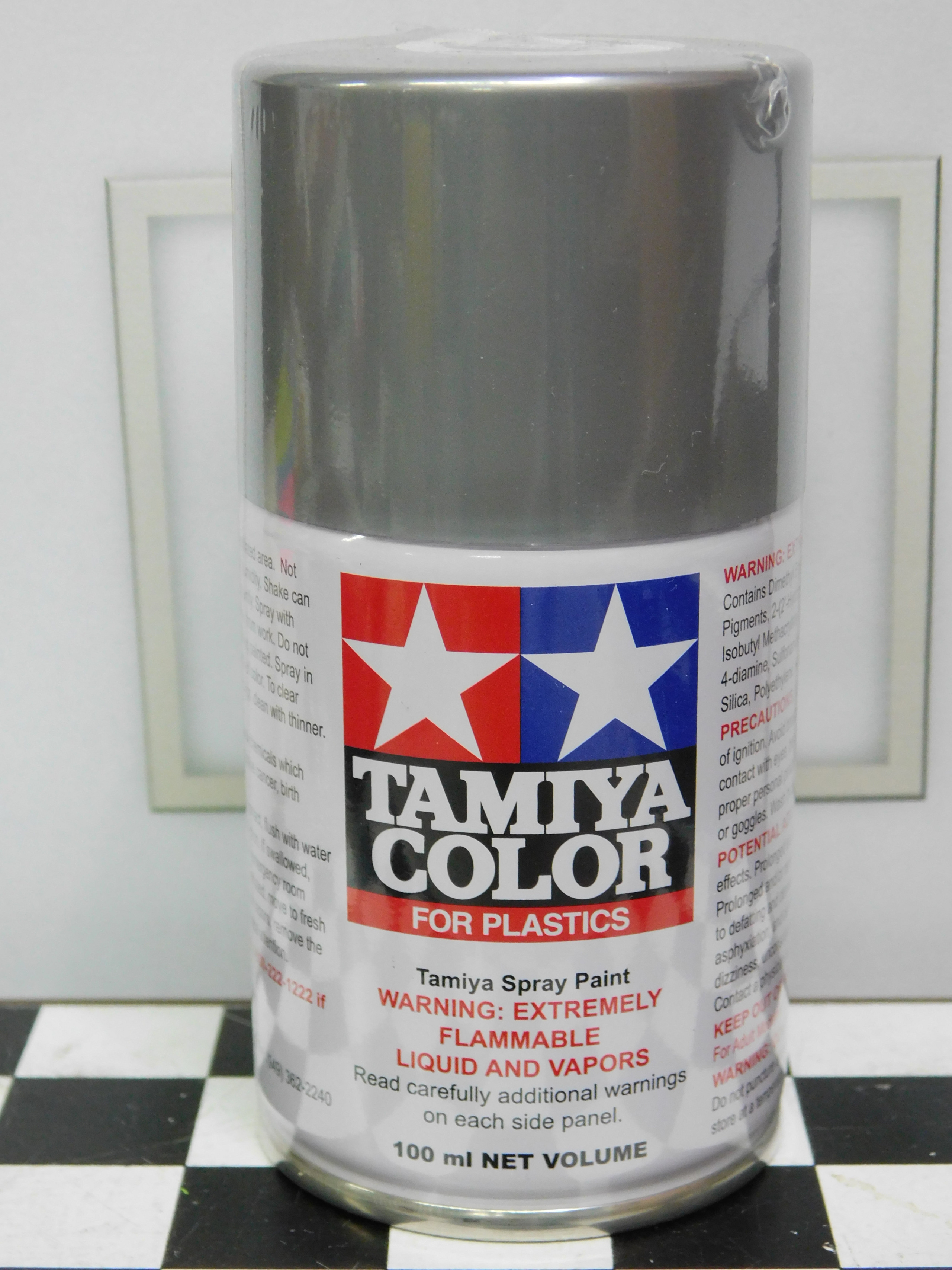 TAMIYA #85017: TS-17 GLOSS ALUMINUM Plastic Model Paint, 3 oz Spray