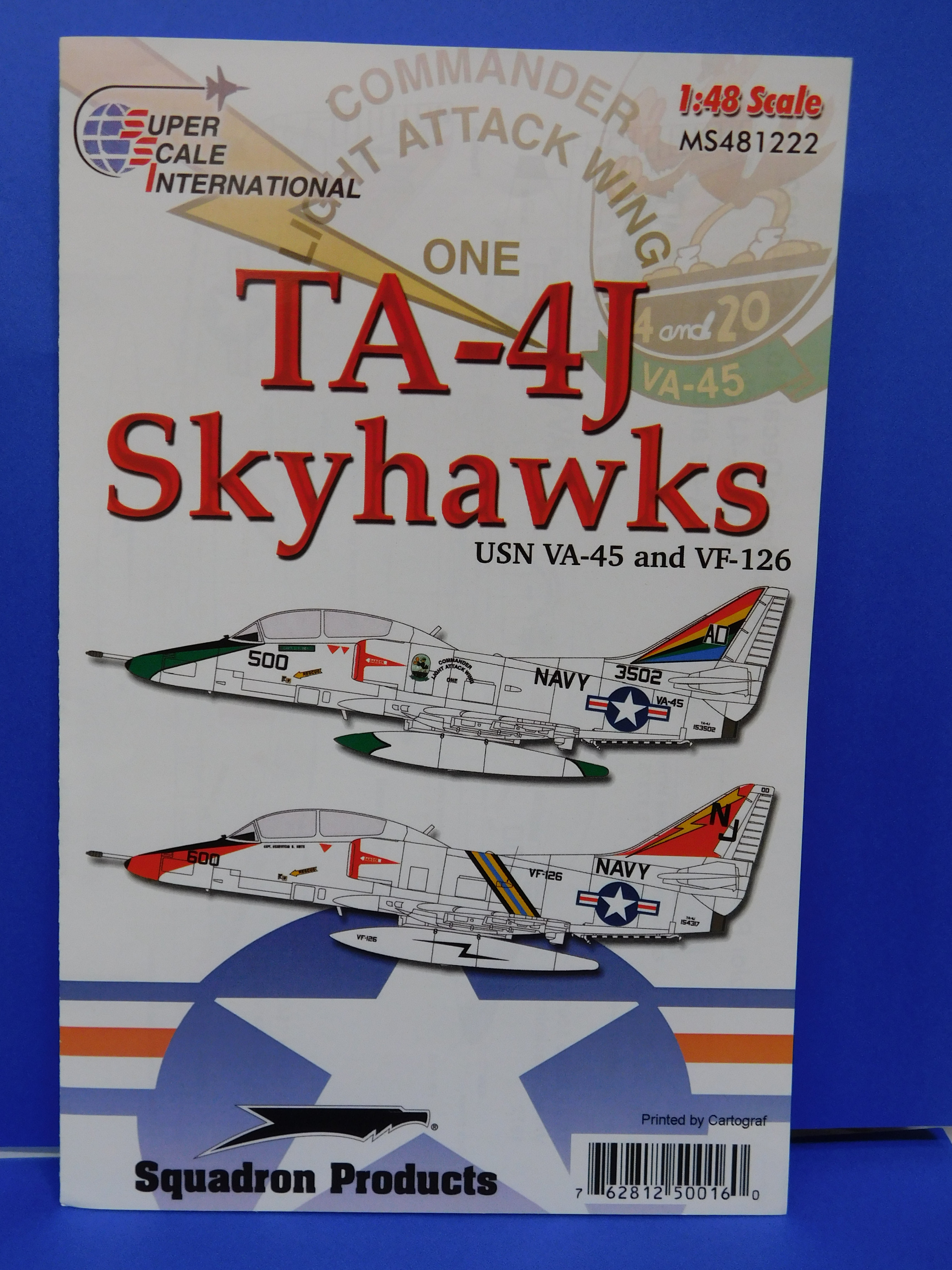 VF-126 US Navy VA-45 1/48 decals, Superscale 481222 TA-4J Skyhawks 