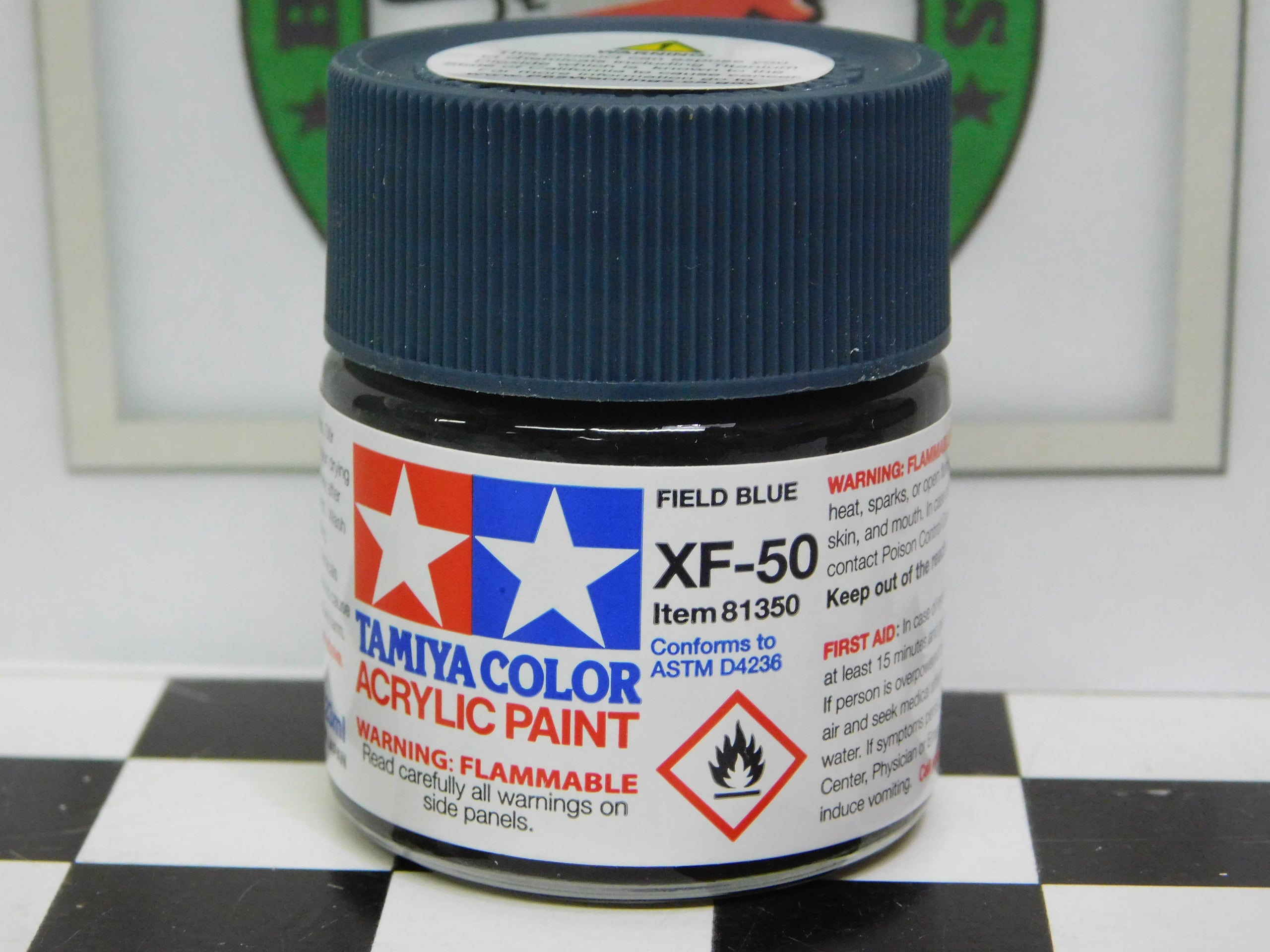 Tamiya XF-50 Flat FIELD BLUE Acrylic Plastic Model Paint (TAM81350)