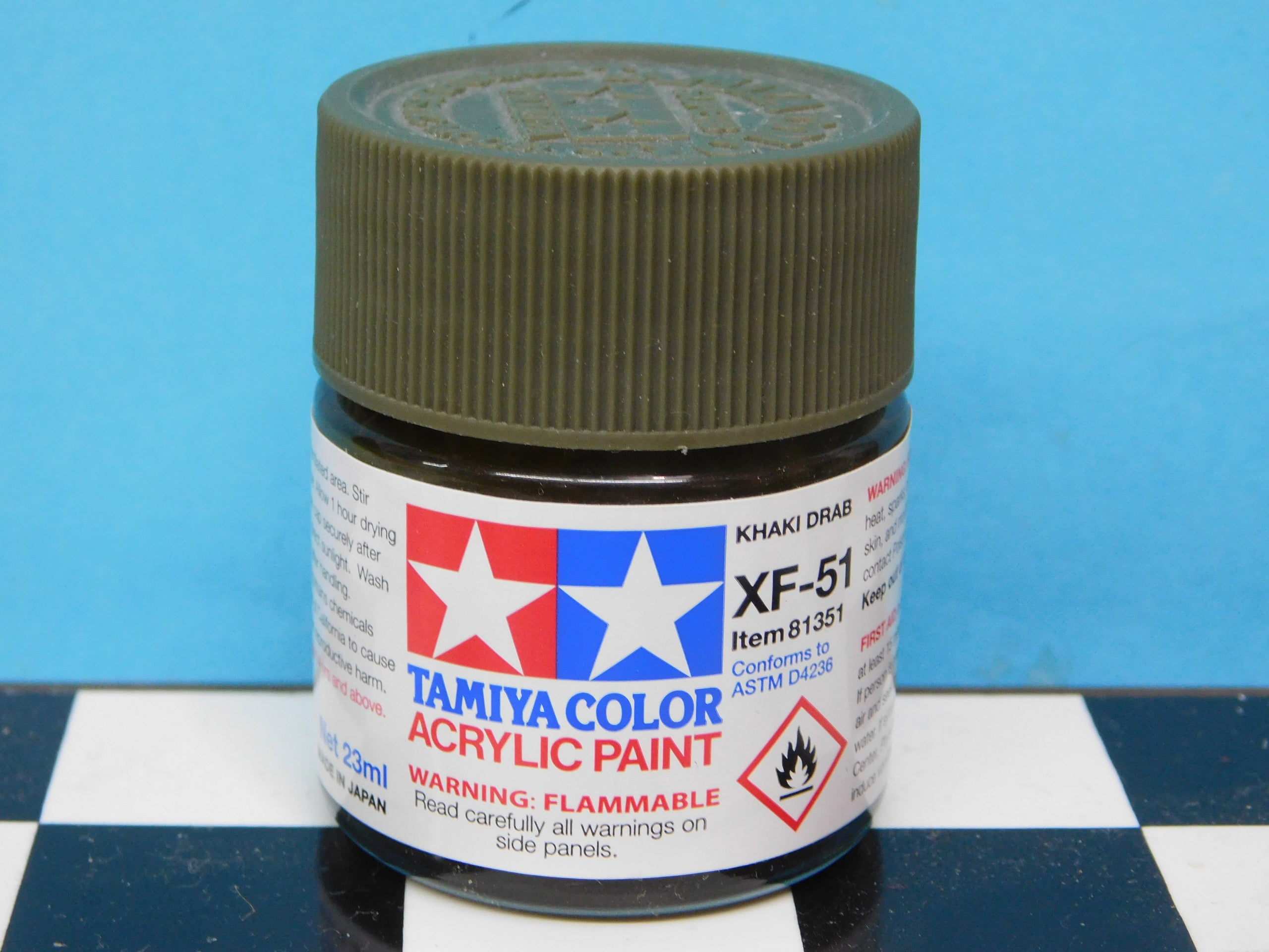 Tamiya XF-51 Flat KHAKI DRAB Plastic Model Paint (TAM81351)